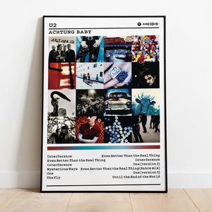 U2 Posterdruck | Achtung Baby Album Poster | Musik Poster | Album Cover Poster | Wanddekoration | Musik Geschenk | Raumdekor