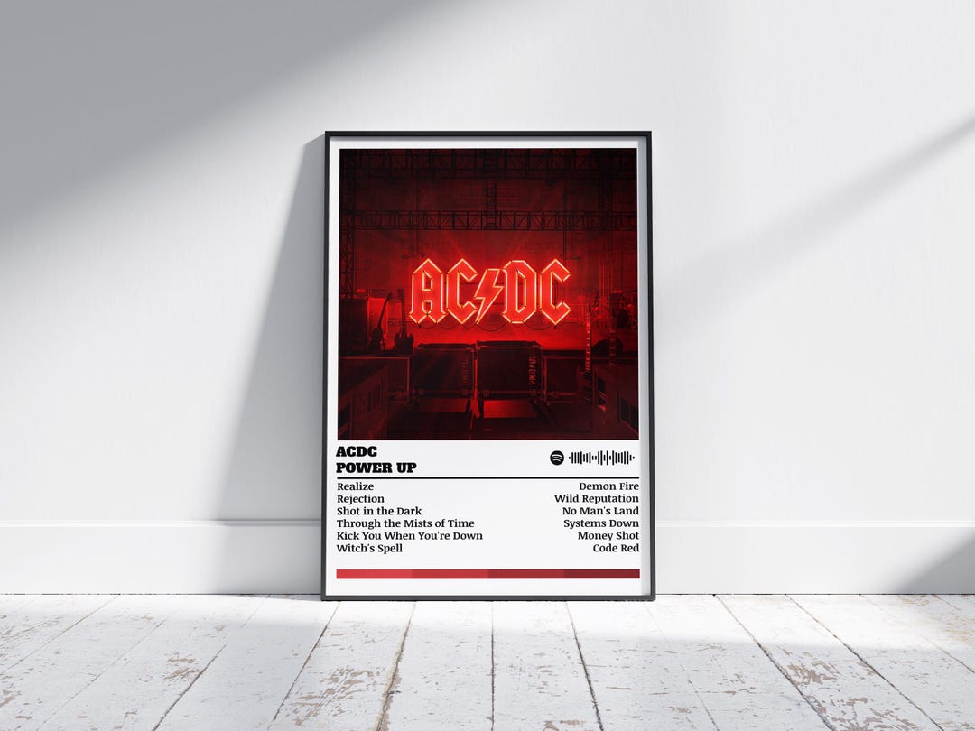 AC/DC Poster Print | Power up Album Poster | Music Poster | Album Cover ...