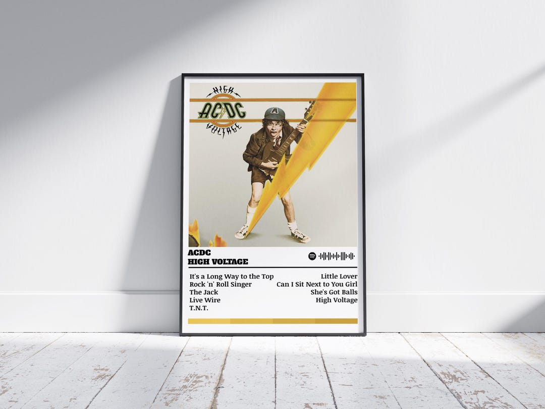 AC/DC Poster Print | High Voltage Album Poster | Music Poster | Album ...
