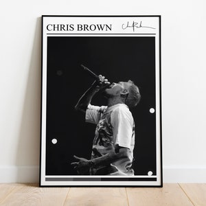 Chris Brown Poster | Künstler Poster | Musik Geschenk | Wanddekoration | Raumdekor