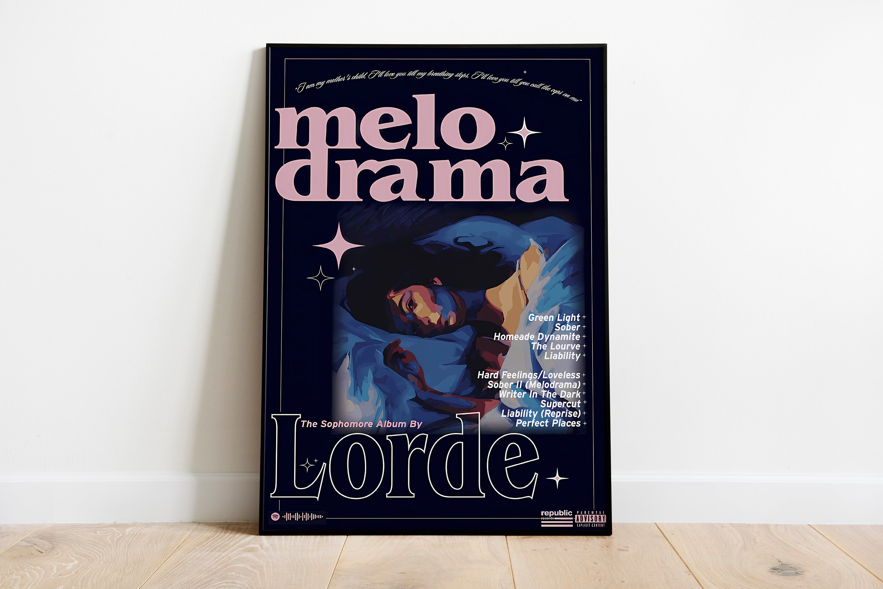 Poster di Lorde / Poster dell'artista / Regalo musicale / Decorazione murale / Decorazione della stanza