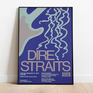 Póster de Dire Straits / Póster de artista / Regalo musical / Decoración de pared / Decoración de habitación
