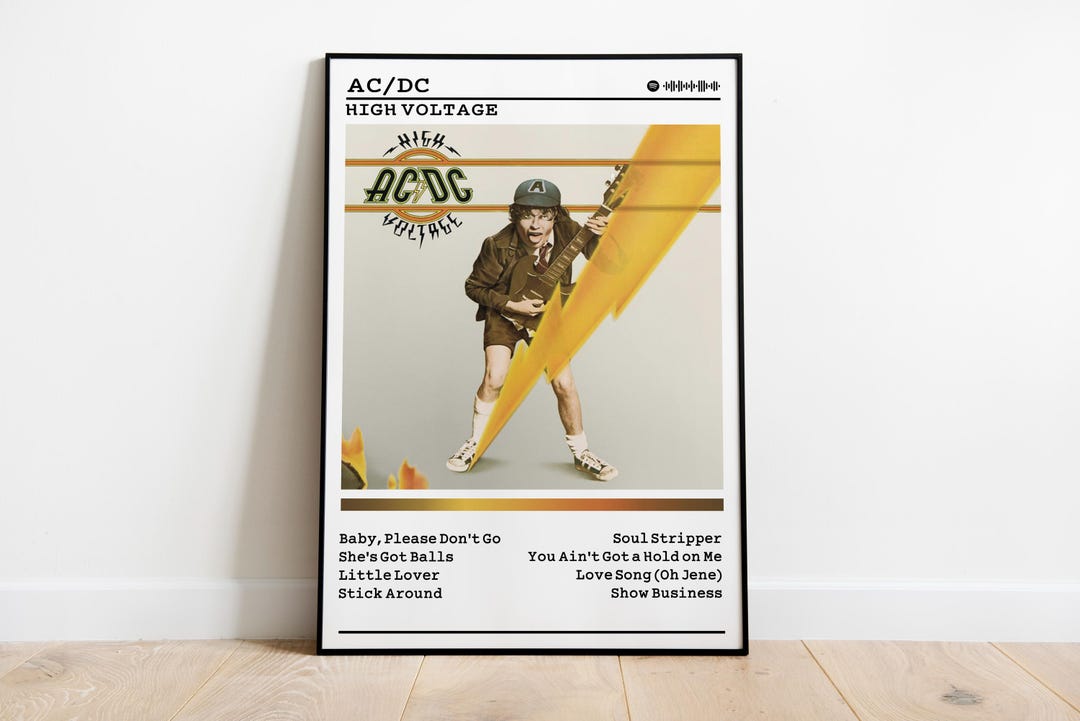AC/DC Poster Print | High Voltage Album Poster | Music Poster | Album ...