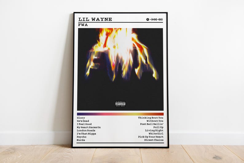 Lil Wayne Poster Print FWA Album Poster Music Poster Album Cover Poster