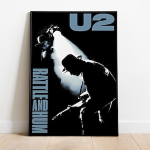 Impressão de pôster do U2 | Pôster do artista | Presente musical | Decoração de parede | Decoração de quarto