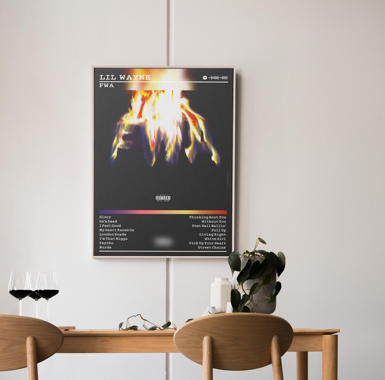 Lil Wayne Poster Print FWA Album Poster Music Poster Album Cover Poster