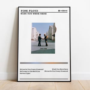 Poster Pink Floyd | Affiche de l'album Envie d'être là | Affiche de musique | Poster de la pochette de l'album | Décoration murale | Cadeau musique | Décoration de la chambre