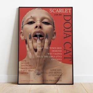 Póster de Doja Cat, póster de artista, regalo musical, decoración de pared, decoración de habitación