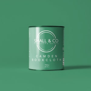 Camden Bookcloth | Green Eco-Friendly Furniture Paint | 750ml + 125ml Sizes | High Coverage and Durable | VOC-Free | Small & Co