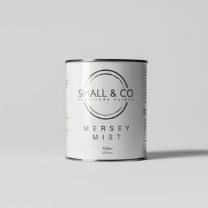 Mersey Mist | Light Grey Colour Eco-Friendly Furniture Paint | 750ml + 125ml Sizes | High Coverage and Durable | VOC-Free | Small & Co
