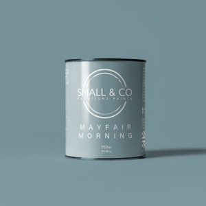 Mayfair Morning | Sky Blue Colour Eco-Friendly Furniture Paint | 750ml + 125ml Sizes | High Coverage and Durable | VOC-Free | Small & Co