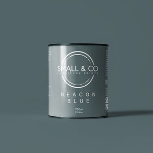 Beacon Blue | Blue Eco-Friendly Furniture Paint | Multiple Colours and Sizes Available | High Coverage and Durable | VOC-Free | Small & Co