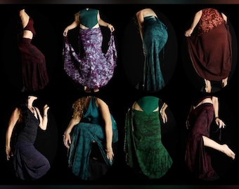 シルバーグレーとブラックのトライバルフュージョンベリーダンス