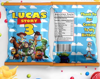 Bolsa imprimible de Toy Story para cumpleaños: recuerdo personalizado (descarga digital)