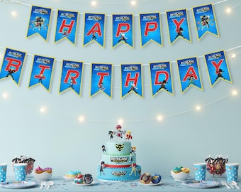 Faixa de Aniversário Beyblade: Decoração de Festa para Imprimir, Download Instantâneo