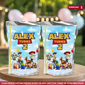 Personalized Toy Story Capri Sun Labels: Birthday Party Favors (Digital Download)