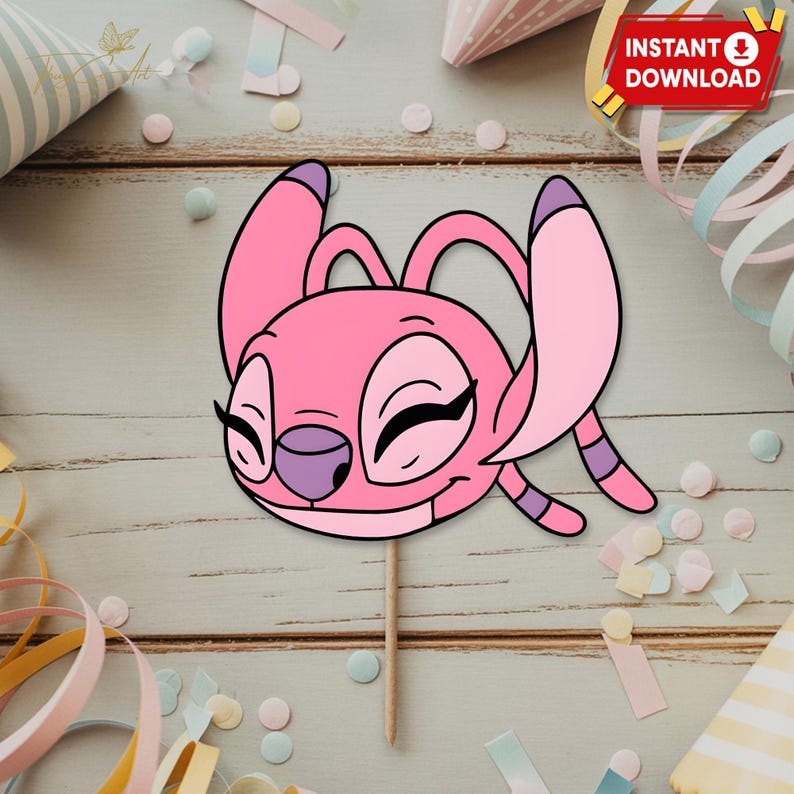 Lilo and Stitch Photo Props Instant Download, Printable Lilo Stitch Picture Frame, Stitch Birthday Decor, Stitch Lilo Birthday Party Theme