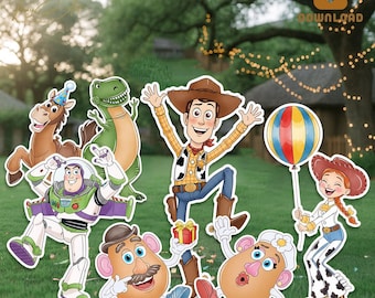 Toy Story Party Cutouts: Woody, Buzz, Jessie (Digital Download)