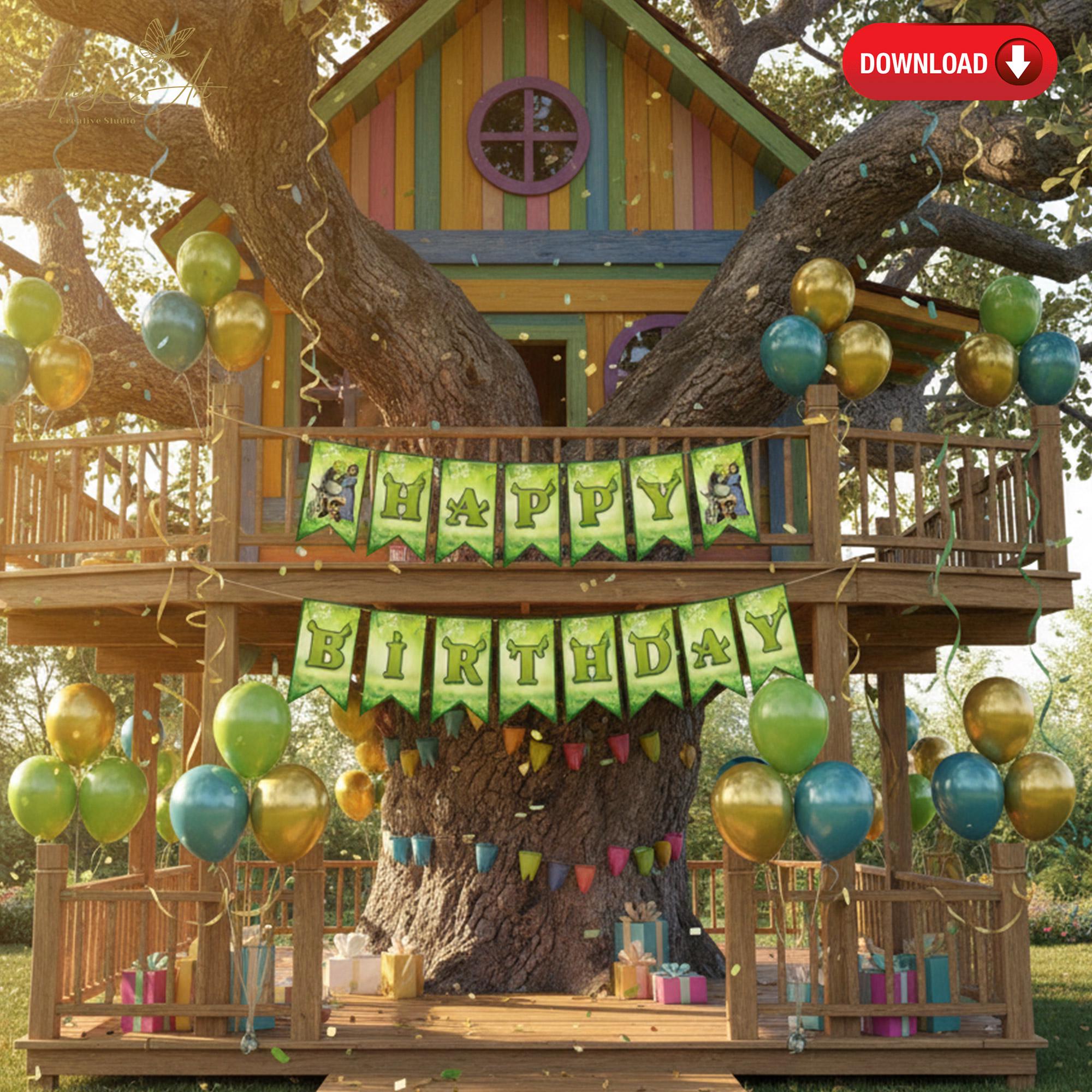 Decorazione personalizzata per torta di compleanno di Shrek: decorazione per feste personalizzata
