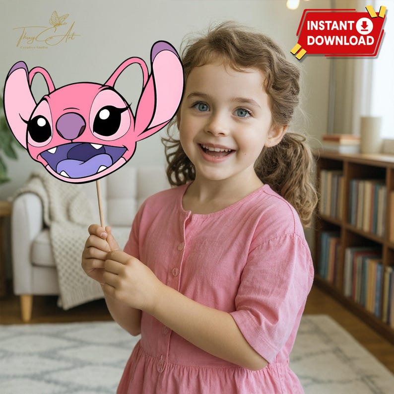 Lilo and Stitch Photo Props Instant Download, Printable Lilo Stitch Picture Frame, Stitch Birthday Decor, Stitch Lilo Birthday Party Theme