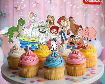 Toy Story Cupcake Toppers: Printable Birthday Party Decor (Digital Download)