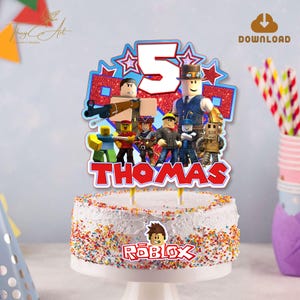 Printable Video Game Boy Cake Topper, Boy Birthday Party Decorations Digital, Gamer Birthday Party Cupcake Toppers