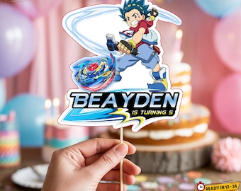 Printable Beyblade Cake Topper: Custom Birthday Party Decoration (Digital Download)