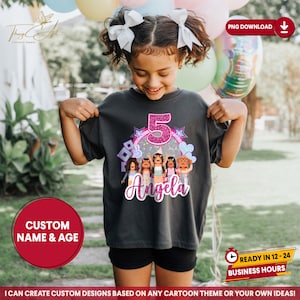 Digital Video Game Girl PNG, Custom Birthday Girl Shirt PNG, Shirt Iron On Transfer, Personalized Girl Birthday Party Theme