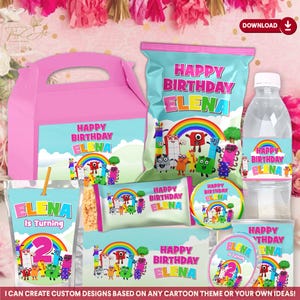 Numberblocks Bundles Party Favor, Number Blocks Birthday Decorations for Kids, Numberblocks Party Favor Supplies, Digital Download
