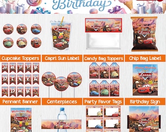Disney Cars Birthday Party Printables Kit (Digital Download)