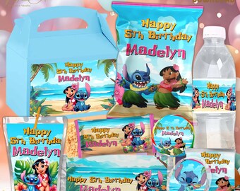 Stitch Geburtstagsparty Bundle: Lilo & Stitch-Dekorationen (Digitaler Download)