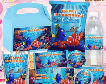 Finding Nemo Birthday Party Pack: Personalized Decorations (Digital Download)