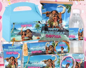 Personalized Moana Birthday Party Bundle: Tropical Theme (Digital Download Kit)