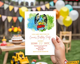 Wild Kratts Birthday Invitation: Printable Party Card (5x7 JPEG File)
