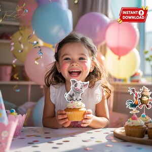 Moana Cupcake Topper Instant Download, Moana Princess Birthday Decorations, Ocean Theme Party Supplies, Printable Digital File