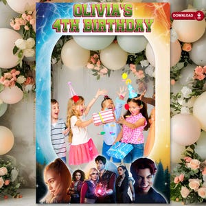 Afdrukbaar verjaardagslijstje Zombies 4, aangepaste naam afstammelingen Zombies verjaardagsfeestje, Disney Zombies-feestgunst downloaden