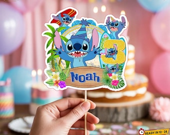 Custom Stitch Cake Topper: Lilo & Stitch Birthday Party (Digital Download)