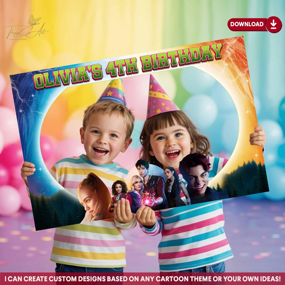 Personalized Zombies 4 Photo Booth Frame: Birthday Party Decor (digital ...