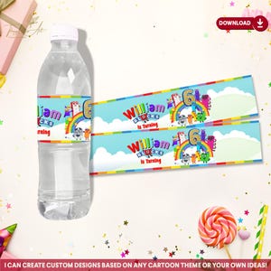 Numberblocks Water Bottle Labels, Numberblocks Birthday Party Decor Printable Download, Custom Numberblocks Theme Digital