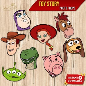 Toy Story Photo Booth Requisiten, Toy Story Geburtstag Partydekoration, Geburtstag Junge Geburtstag Mädchen Party Thema, Printable Instant Download