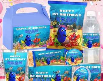 Printable Finding Dory Birthday Party Pack: Custom Favors (Digital Download)