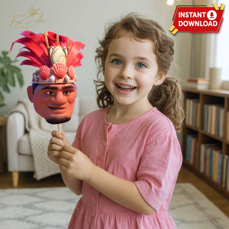 Moana Photo Props Printable, Moana Birthday Party Decoration for Girls, Ocean Theme Party Signs, DIY Instant Download File