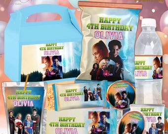 Digital Zombies 4 Party Bundles, Custom Name Zombies 4 Birthday Decor for Kids, Descendants Zombies Party Theme Download