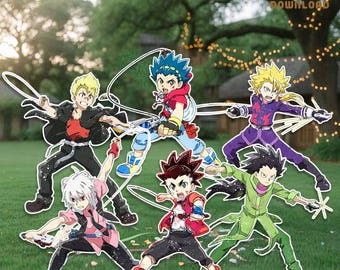 Beyblade Geburtstagsparty Ausschnitt: Gamer Willkommensschild (24x36 "PDF Digital Download)