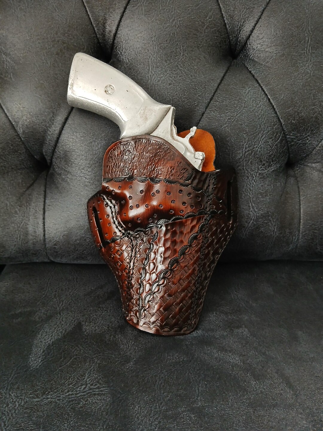 Handmade Leather Holster for Colt Python 4 4.25 & Colt King Cobra 4 ...