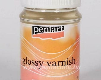 Pentart Antique Gloss Varnish, Solvent-Based Sealer, Crackle Finish (100ml)