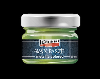 Pentart Metallic Green Wax Paste, Furniture Sealer, Mixed Media (20ml)
