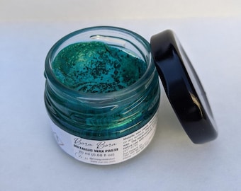 Green Gilding Wax, Metallic Beeswax Paste, Furniture Sealer (20ml), Deluxe Paste