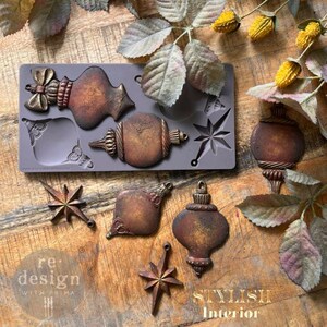 New! Winter Luxe Blanks Mould, Decor Moulds, Winter Luxe Blanks, Holiday Ornament Mould, DIY Ornaments, Prima Moulds afbeelding 10