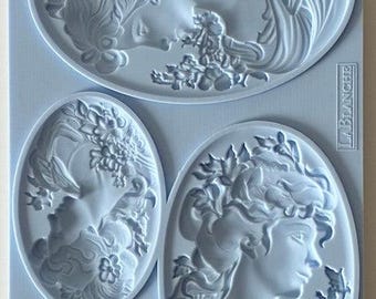 New LaBlanche Mould, Large Cameo Silicone Mould – LaBlanche (New for 2026), Cameo Mould, Vintage Cameo Style Csting Mould